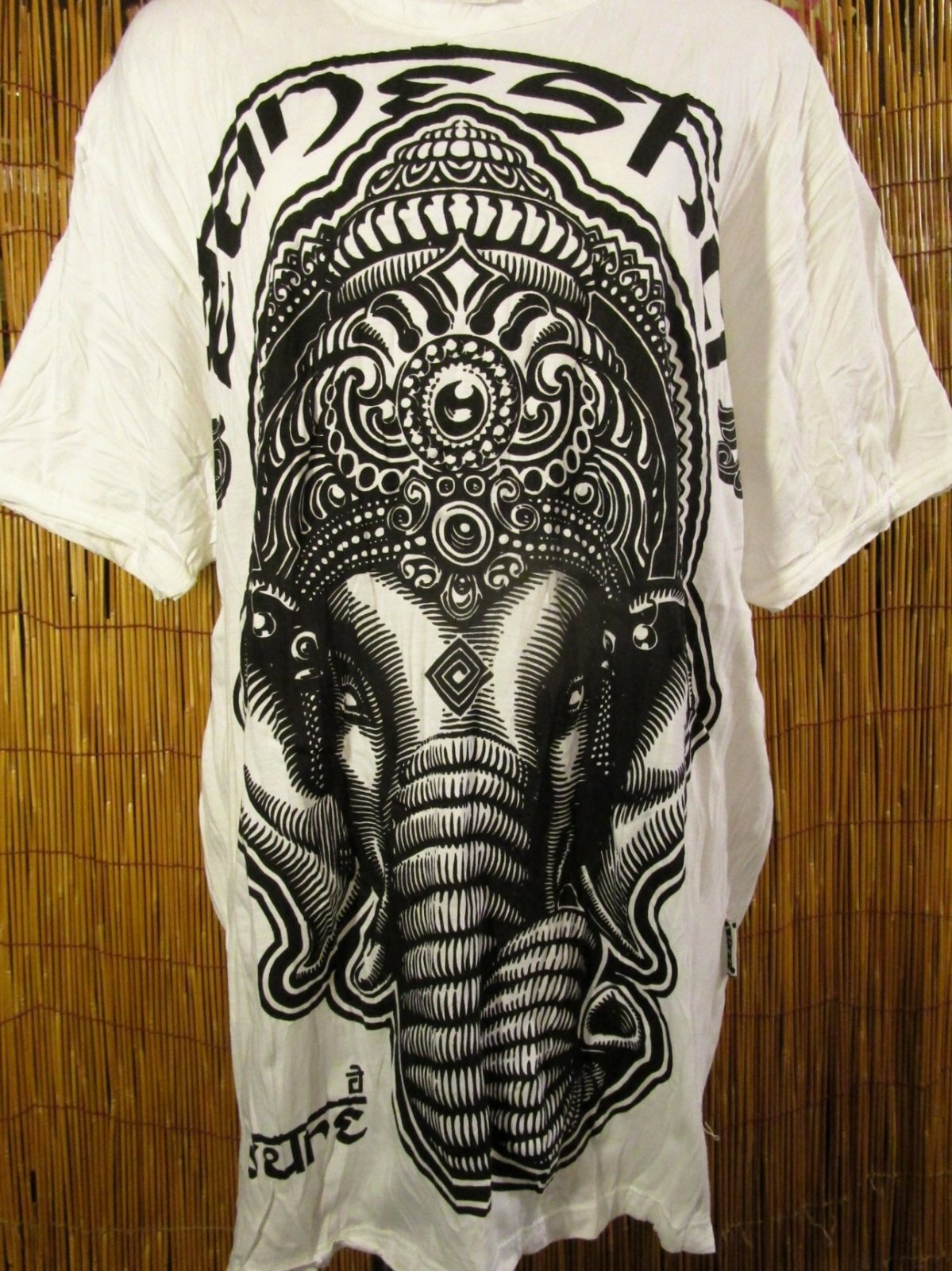 画像: ガネーシャプリント＊皺加工＊コットン素材＊半袖＊Ｔシャツ