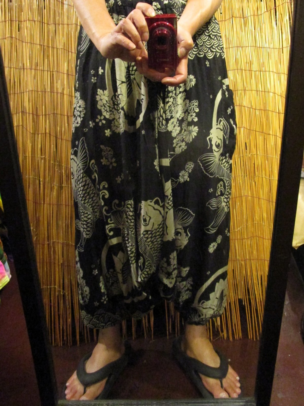 画像: 和風プリント＊レーヨン素材＊ふんわり＊サルエルパンツ