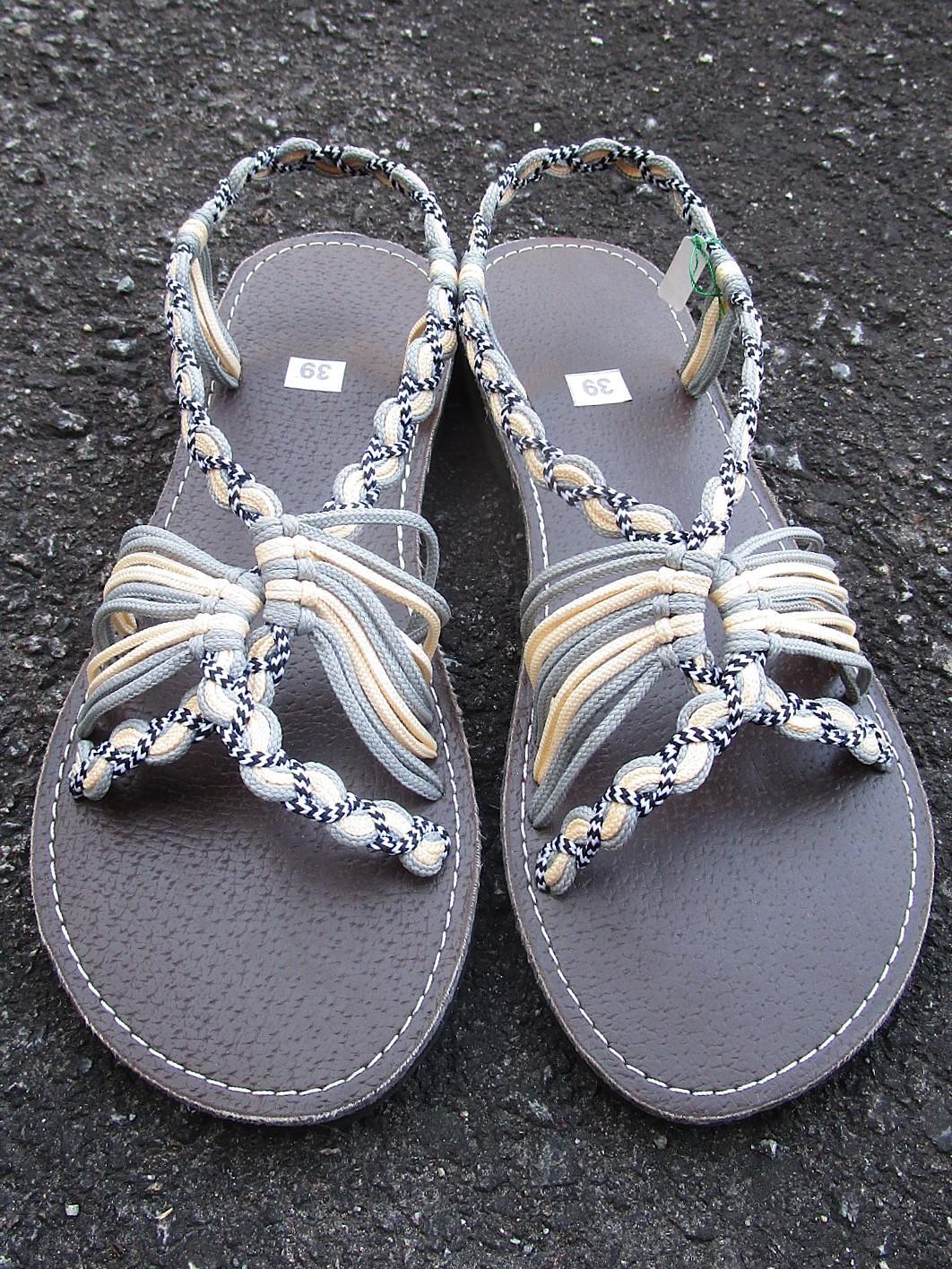 画像: 【２４・５ｃｍ〜２５ｃｍ】編み編み＊紐サンダル