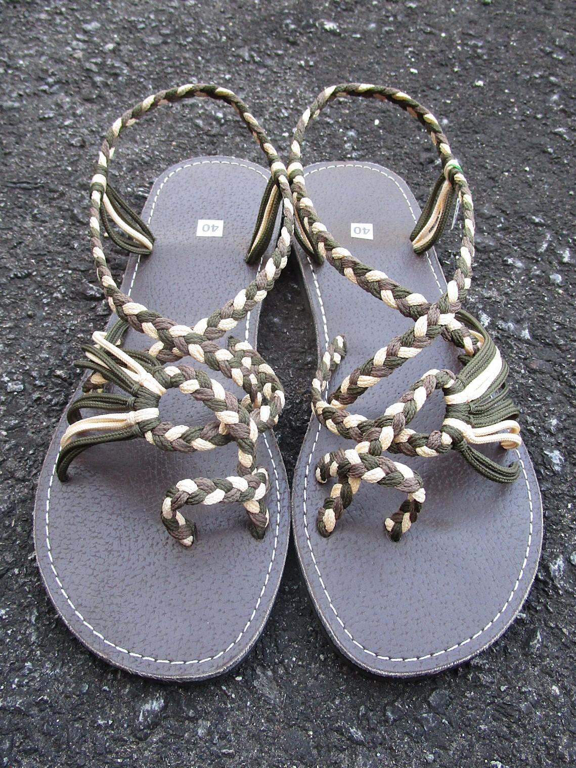 画像: 【２５・５ｃｍ〜２６ｃｍ】編み編み＊紐サンダル