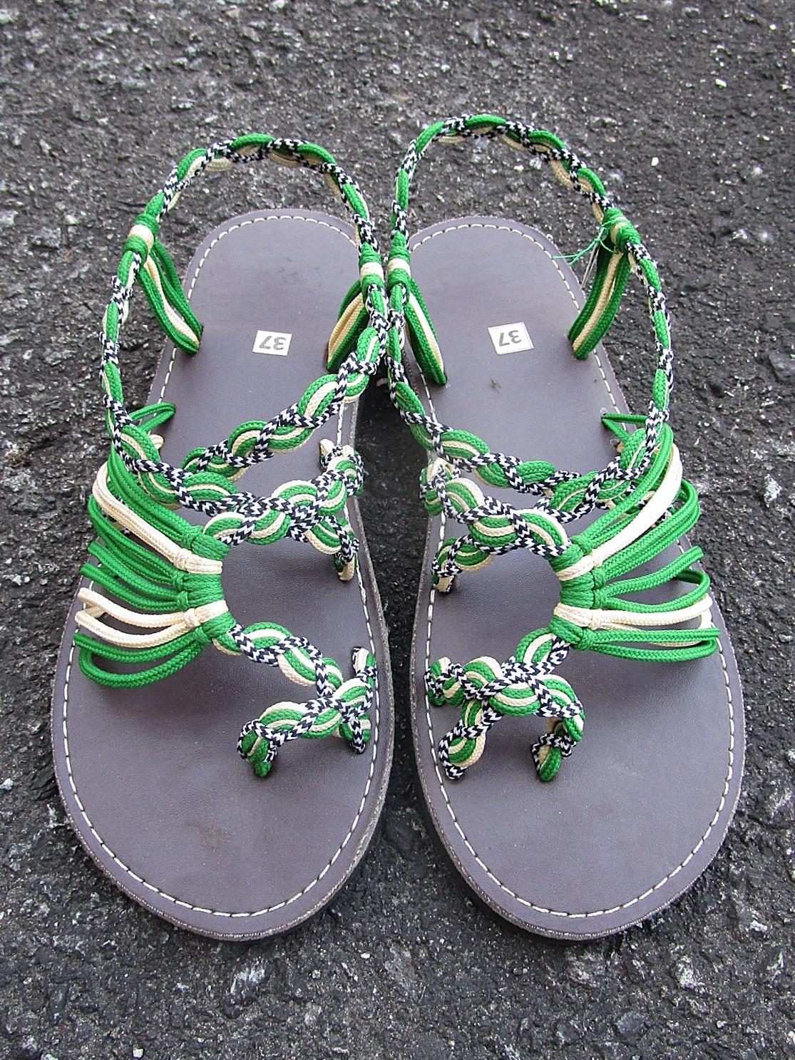 画像: 【２３・５ｃｍ〜２４ｃｍ】編み編み＊紐サンダル