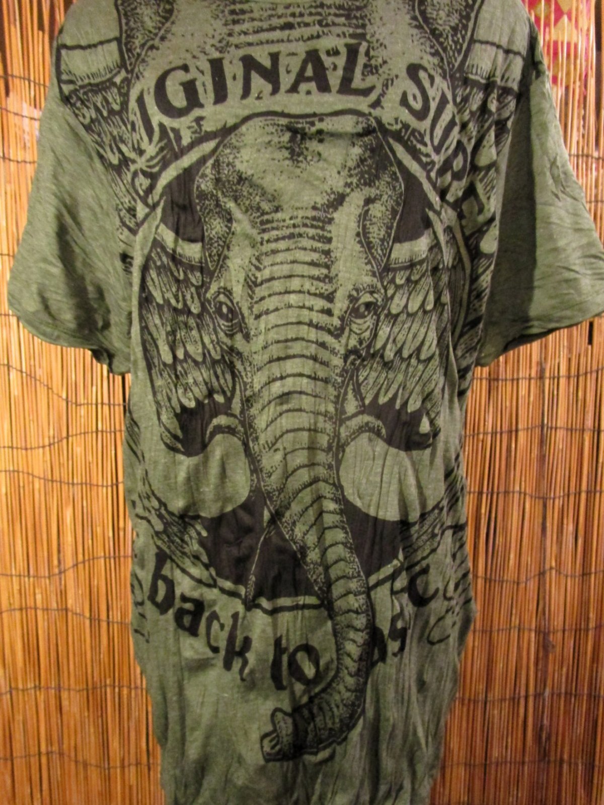 画像: 象さんプリント＊皺加工＊コットン素材＊半袖＊Ｔシャツ