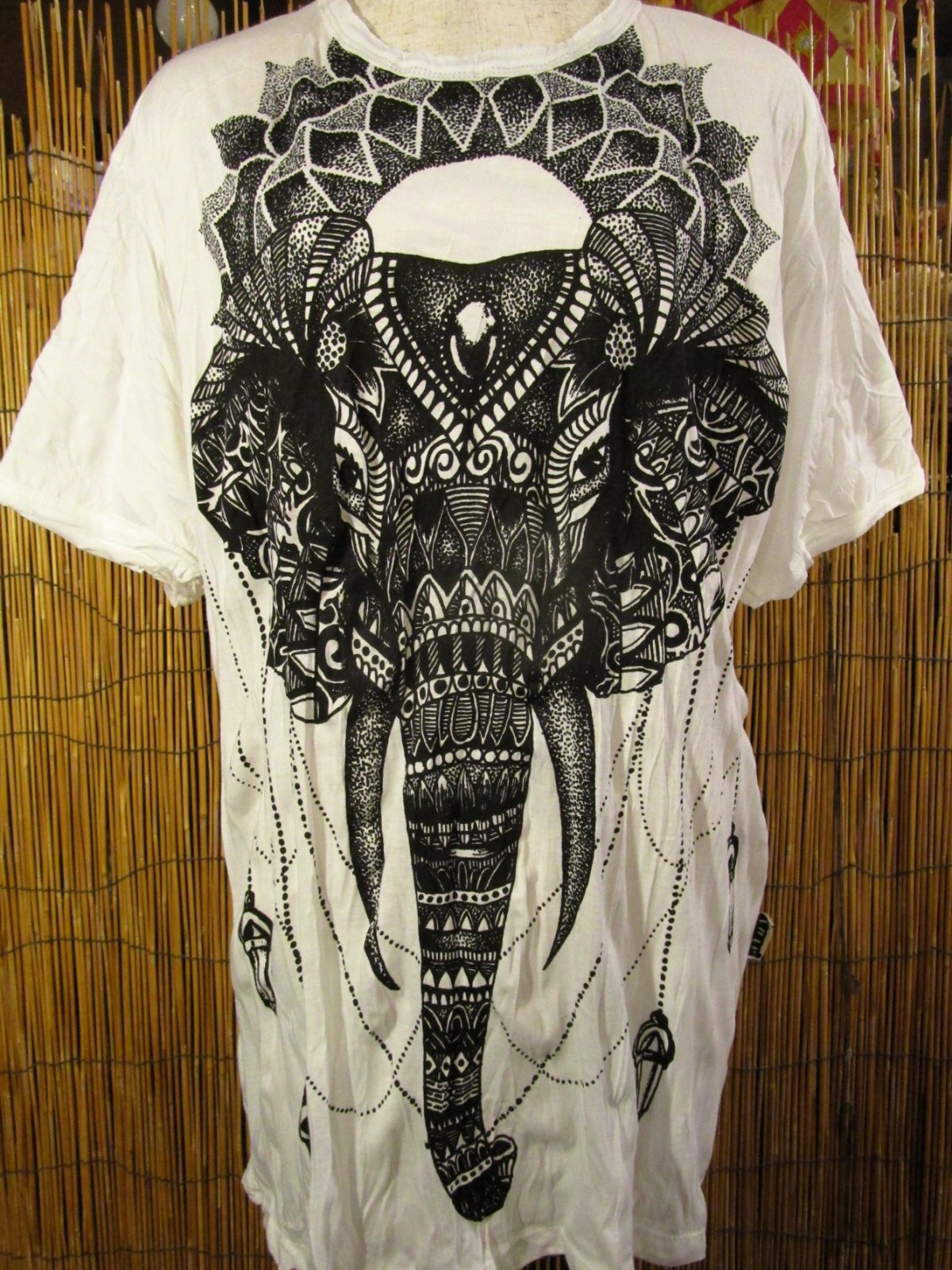 画像: 象さんプリント＊皺加工＊コットン素材＊半袖＊Ｔシャツ