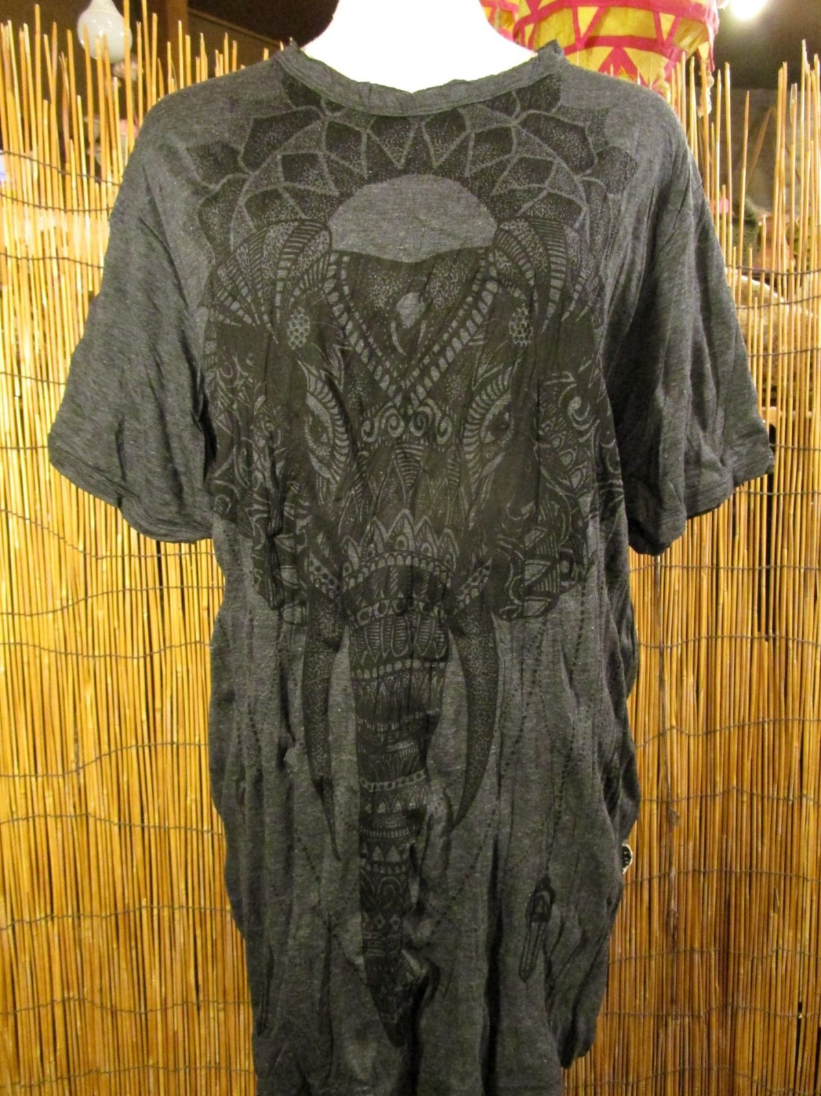 画像: 象さんプリント＊皺加工＊コットン素材＊半袖＊Ｔシャツ