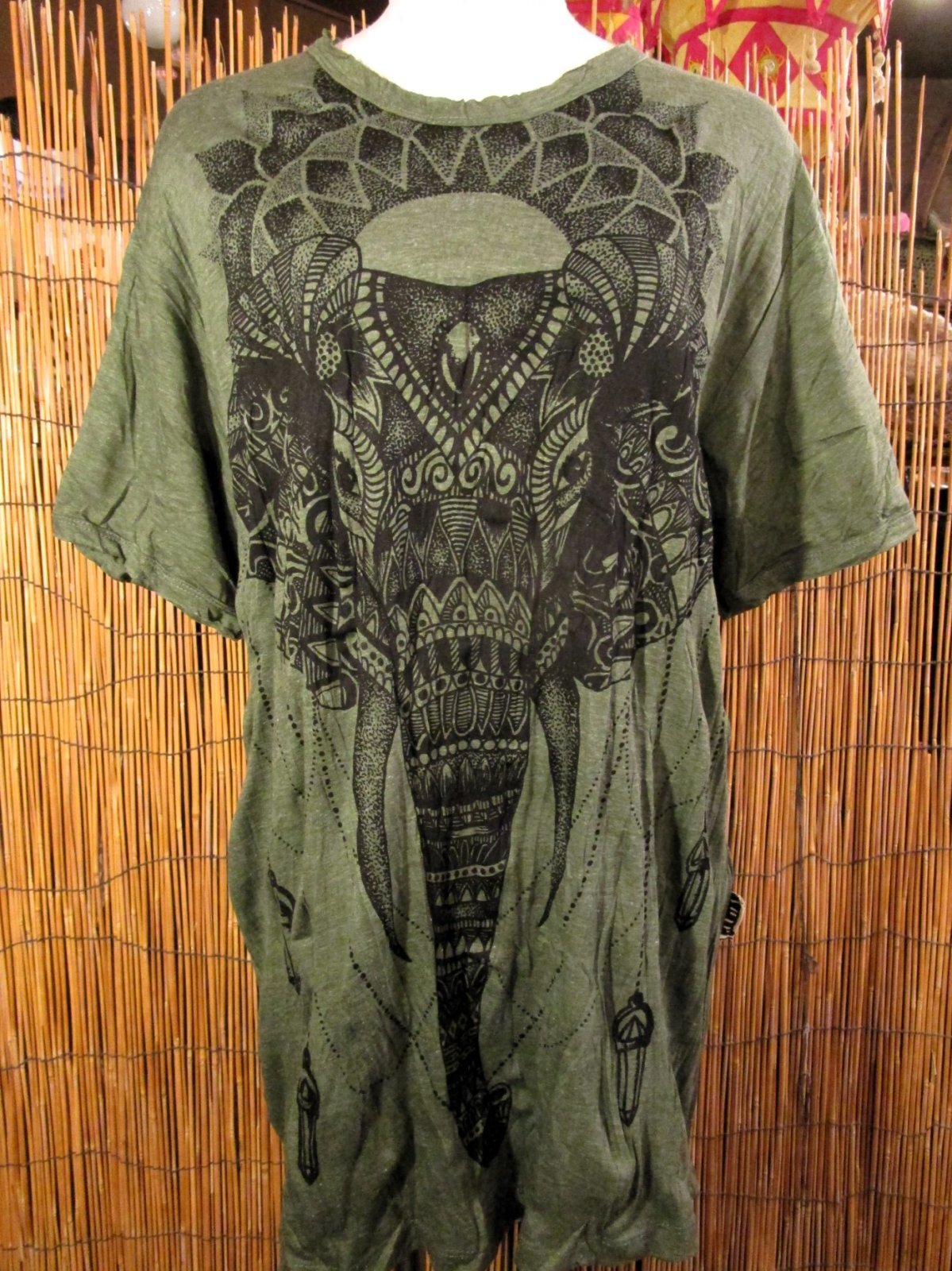 画像: 象さんプリント＊皺加工＊コットン素材＊半袖＊Ｔシャツ