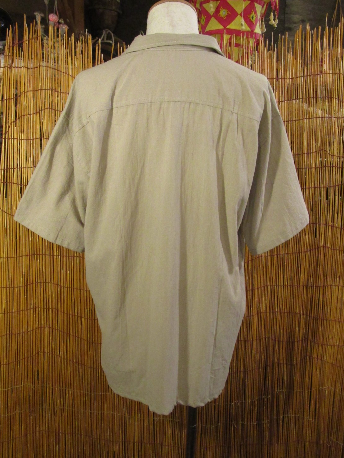 画像3: 無地＊コットン素材＊ココナッツボタン＊半袖＊シャツ ＊ＸＬ