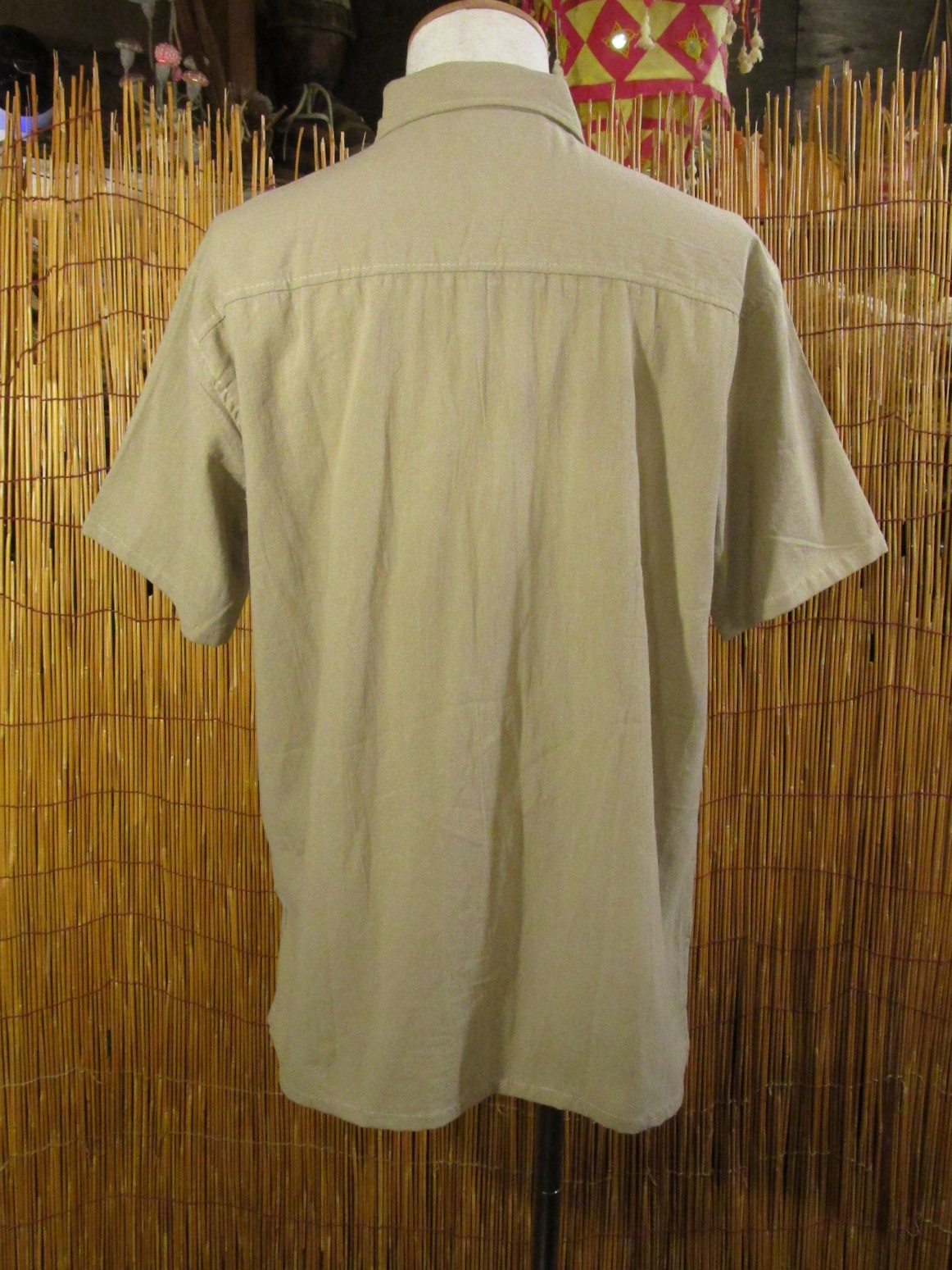 画像3: 無地＊コットン素材＊ココナッツボタン＊半袖＊シャツ ＊Ｌ