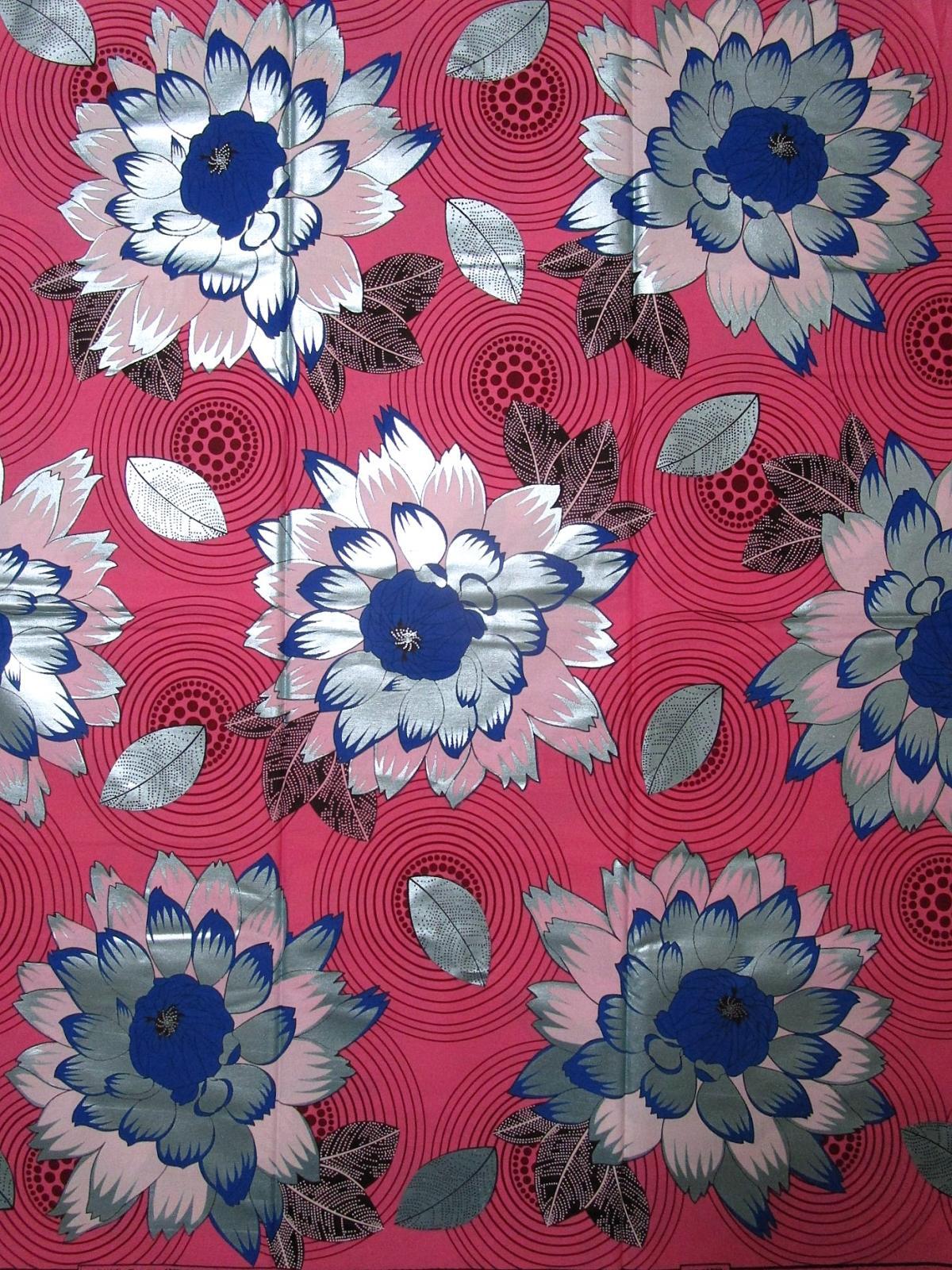 画像1: アフリカンプリント生地 パーニュ