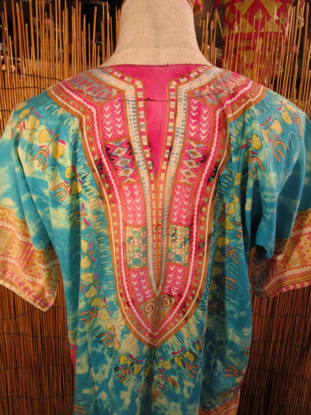 画像: アフリカンプリント＊タイダイ染め＊ダシキ＊ＤＡＳＨＩＫＩ＊Ｍ