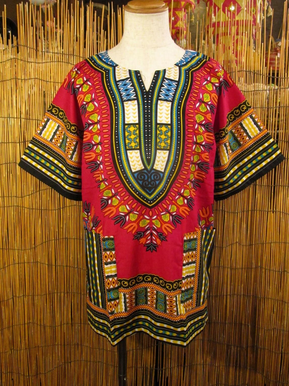 画像1: アフリカンプリント＊ダシキ＊ＤＡＳＨＩＫＩ＊Ｌ