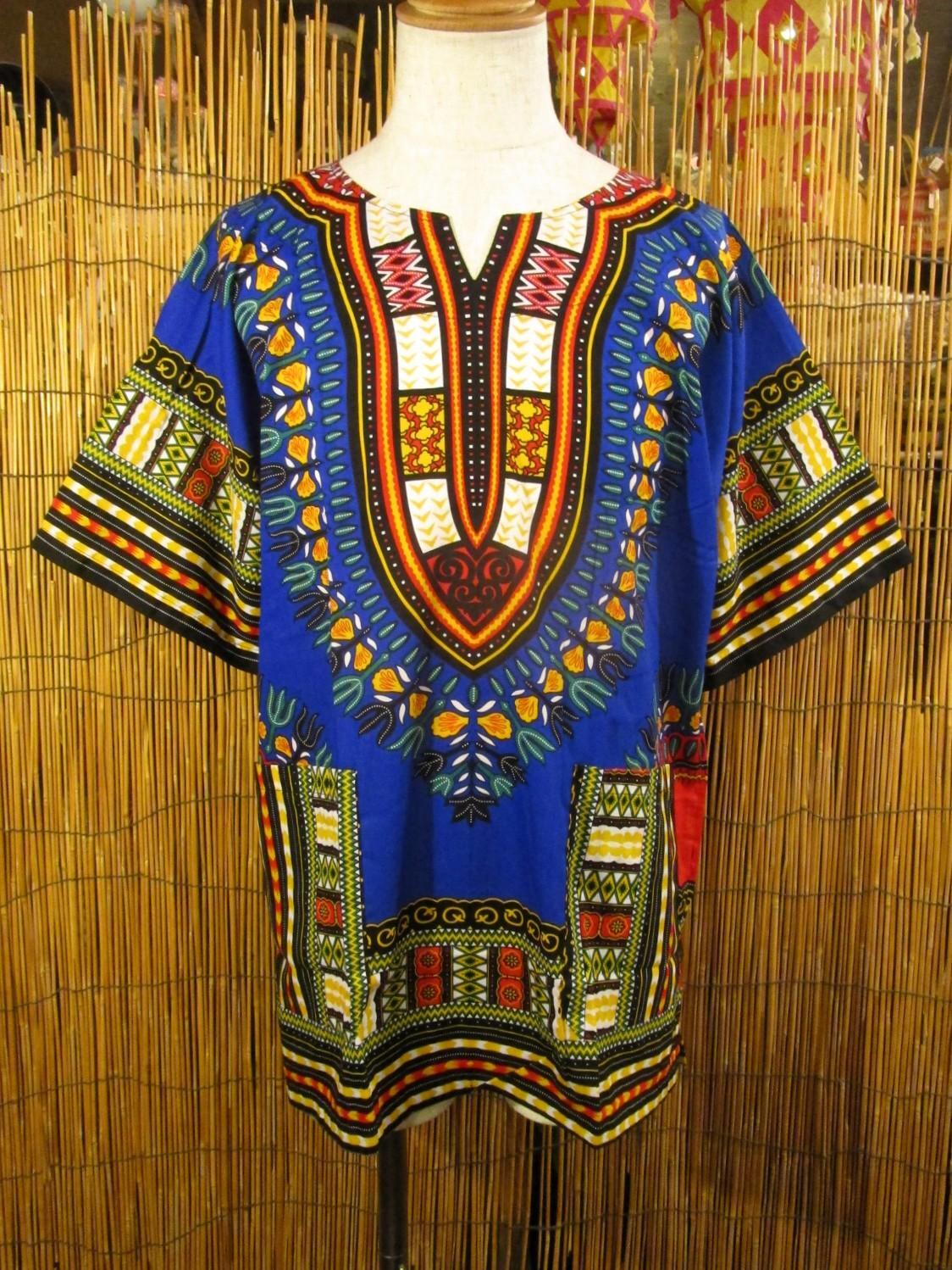 画像1: アフリカンプリント＊ダシキ＊ＤＡＳＨＩＫＩ＊Ｌ