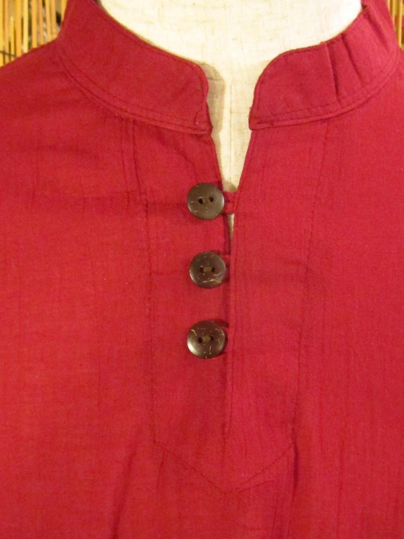 画像: 三つボタン＊薄手＊コットン素材＊半袖＊プルオーバー＊２ＸＬ 