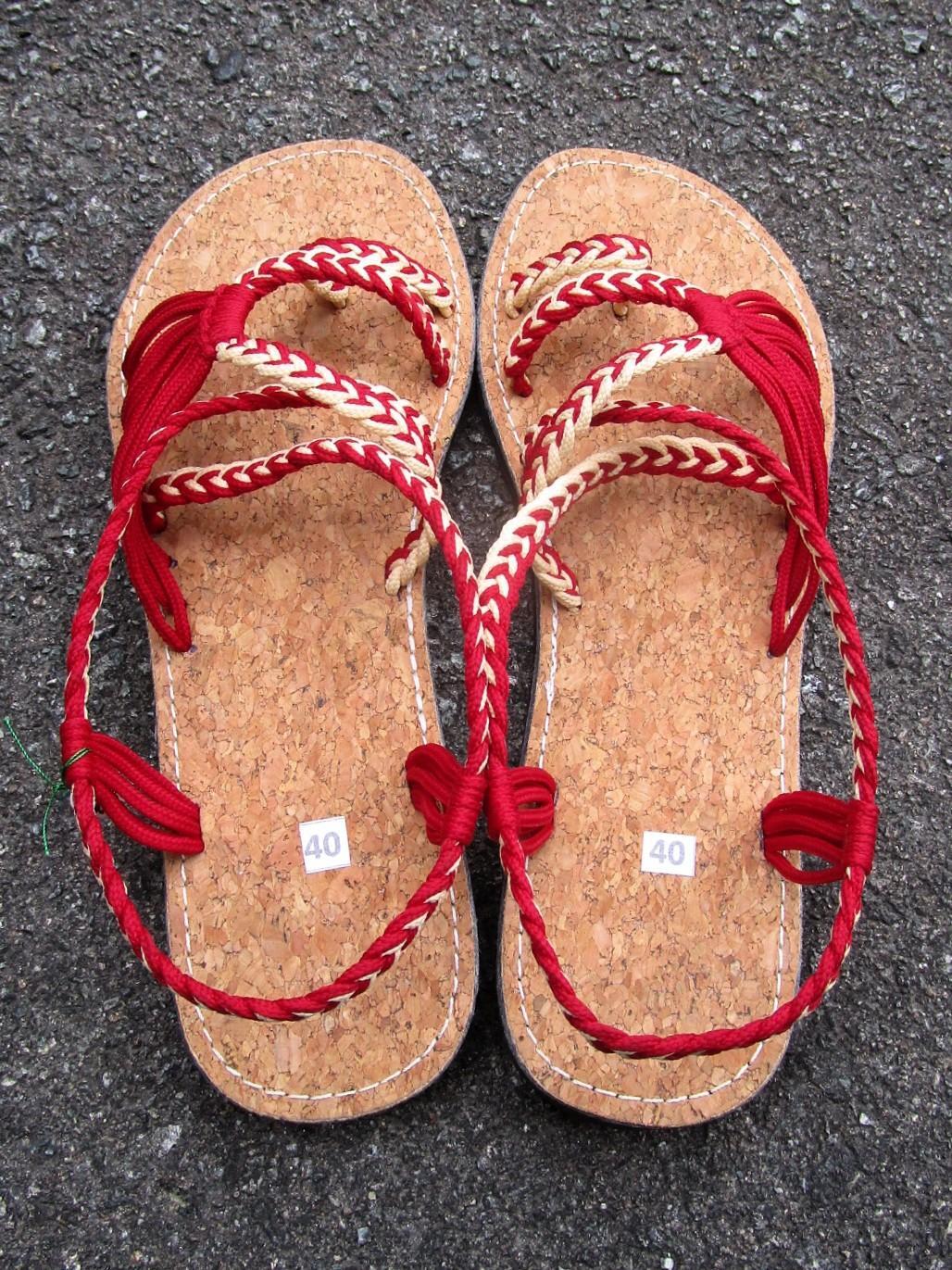 画像: 【２５・５ｃｍ〜２６ｃｍ】コルク＊編み編み＊紐サンダル