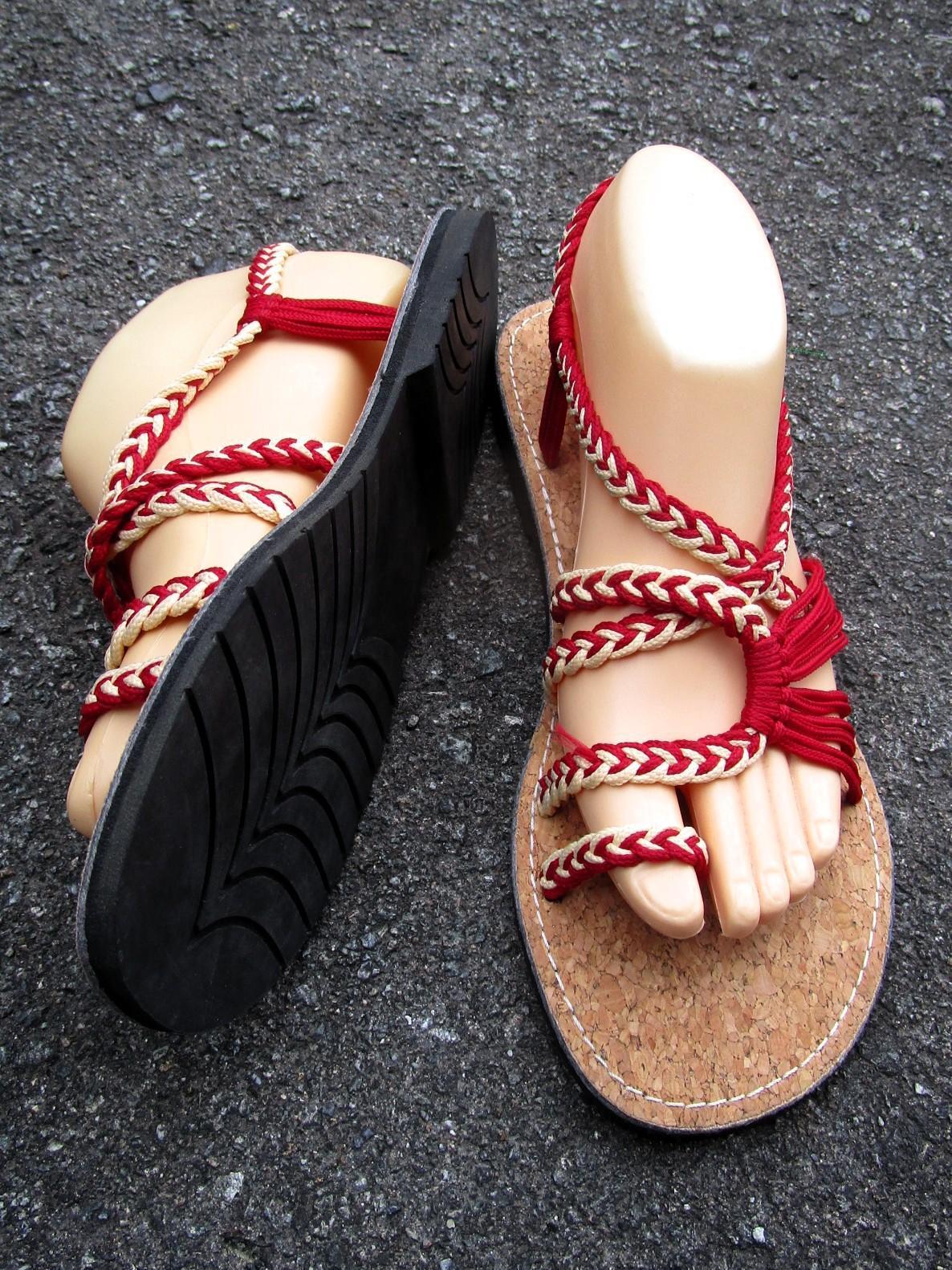 画像3: 【２５・５ｃｍ〜２６ｃｍ】コルク＊編み編み＊紐サンダル