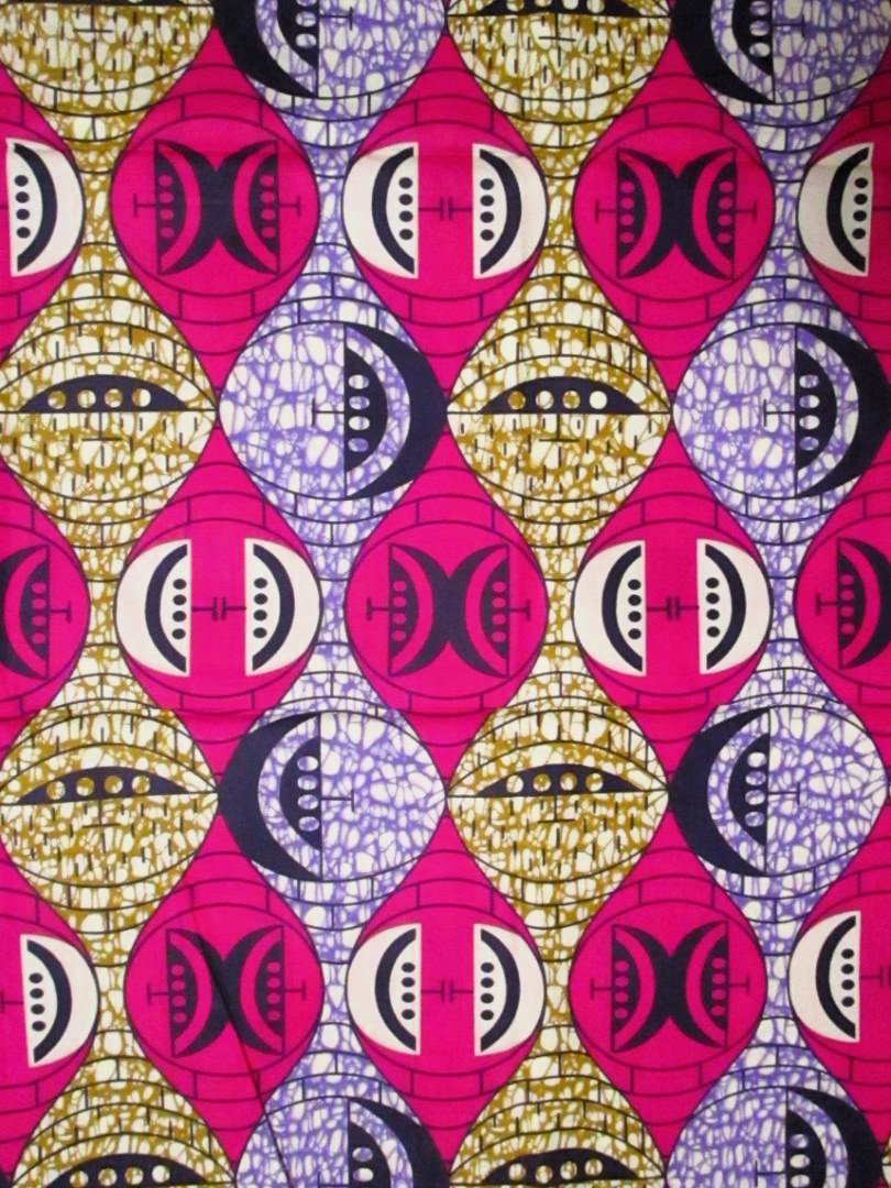 画像: アフリカンプリント生地 パーニュ