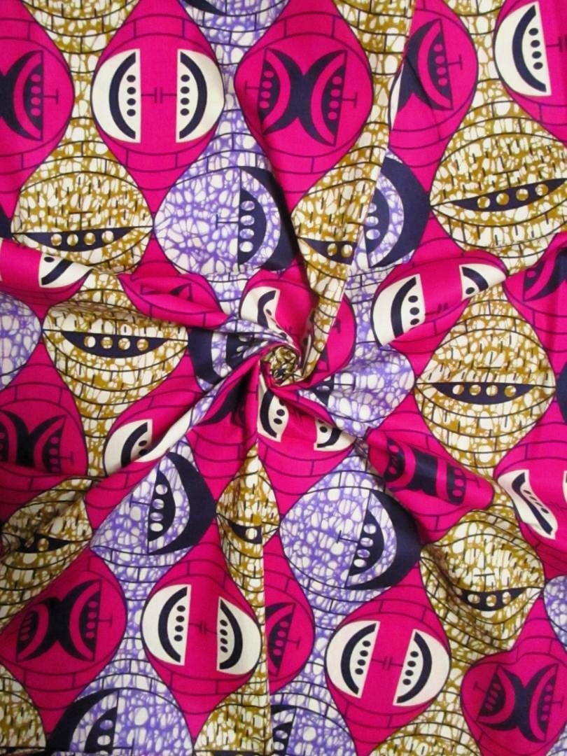 画像: アフリカンプリント生地 パーニュ