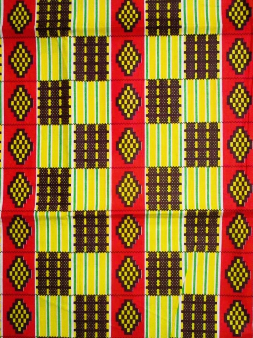 画像: アフリカンプリント生地 パーニュ