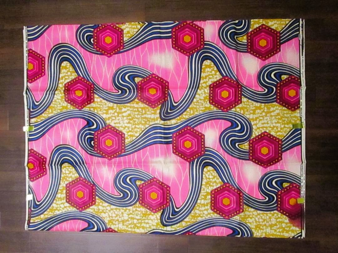 画像: アフリカンプリント生地 パーニュ