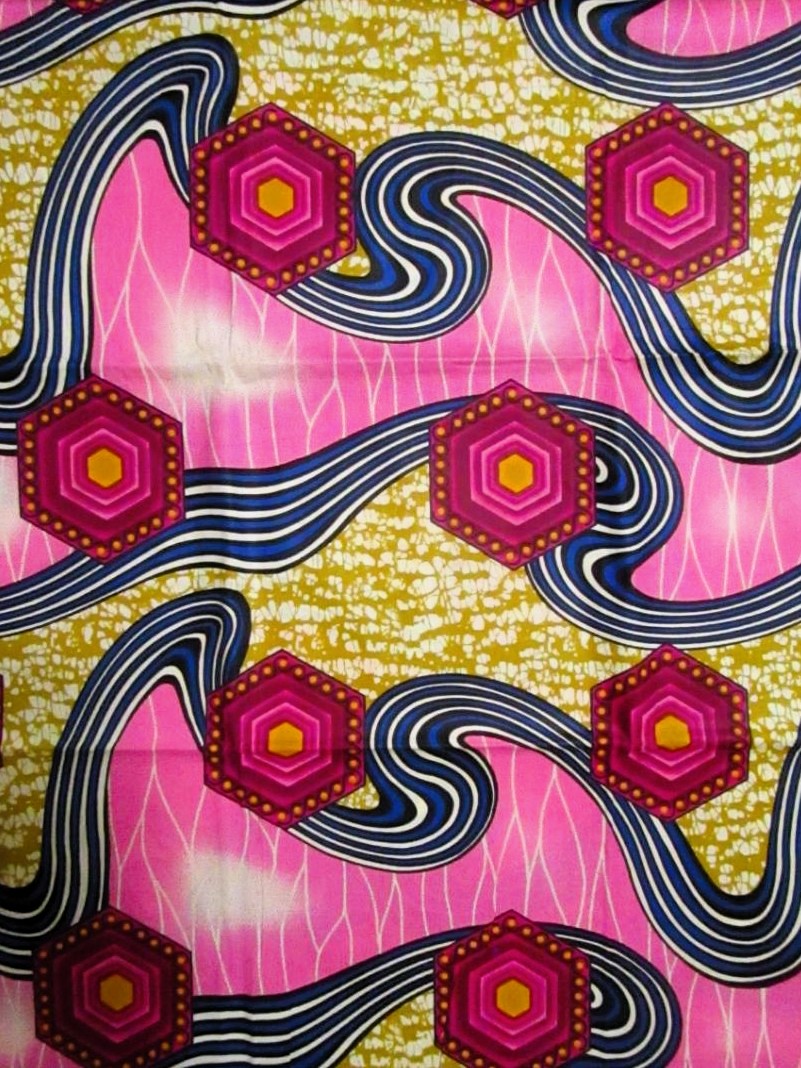 画像1: アフリカンプリント生地 パーニュ