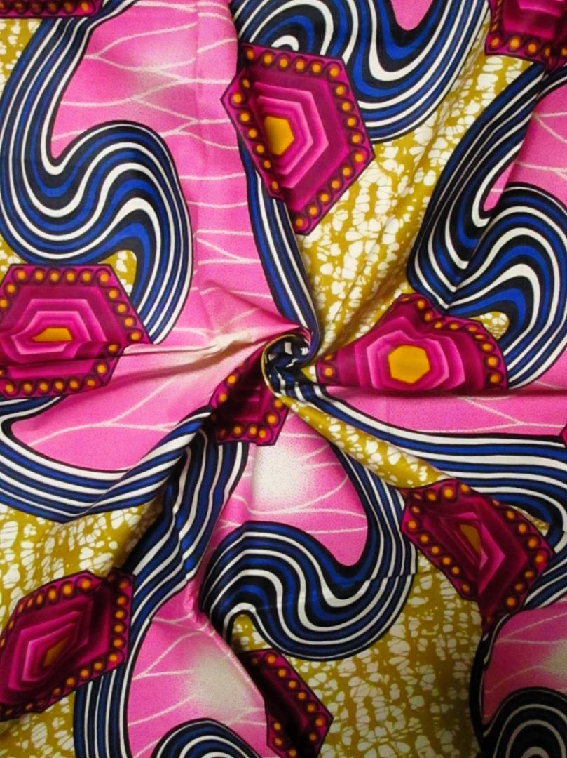 画像: アフリカンプリント生地 パーニュ