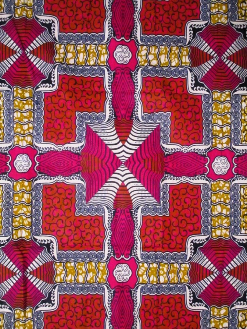 画像: アフリカンプリント生地 パーニュ