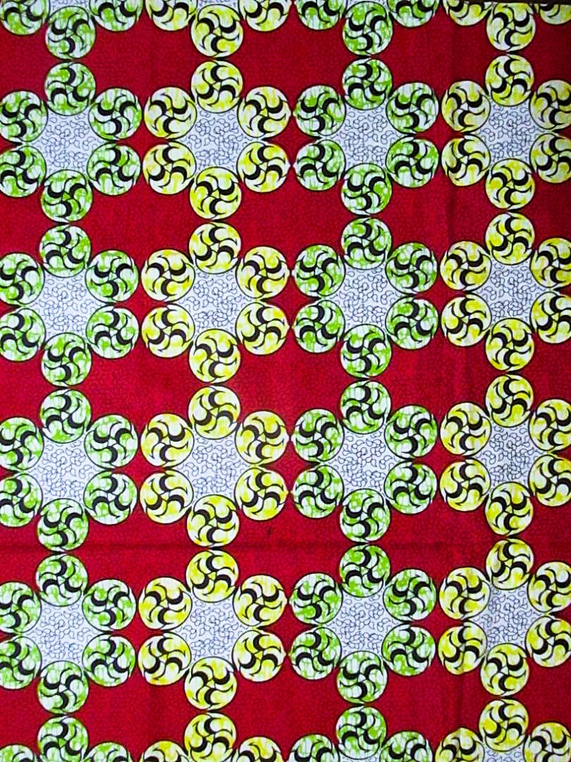 画像1: アフリカンプリント生地 パーニュ