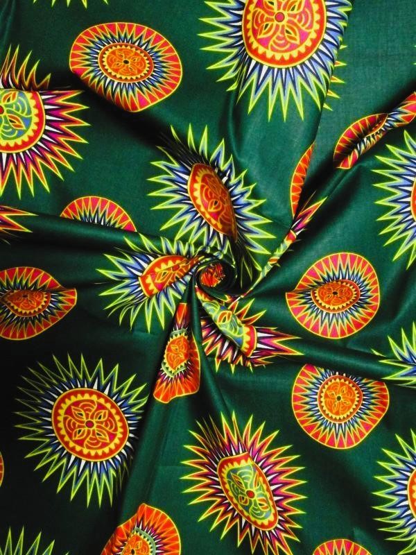 画像: アフリカンプリント生地 パーニュ