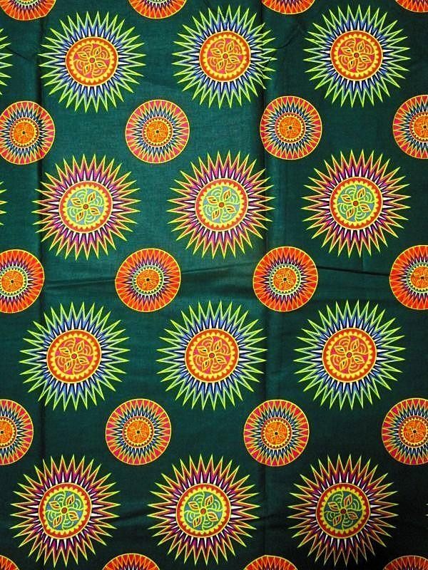 画像: アフリカンプリント生地 パーニュ