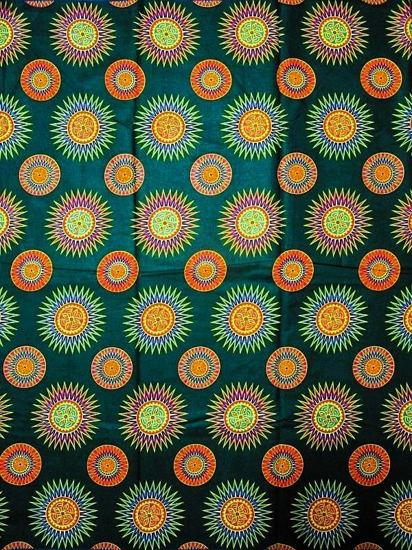 画像1: アフリカンプリント生地 パーニュ