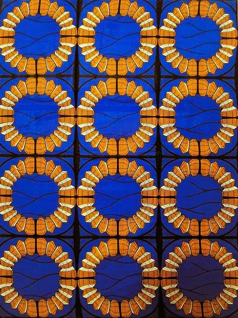 画像1: アフリカンプリント生地 パーニュ