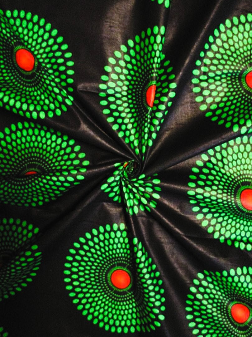 画像: アフリカンプリント生地 パーニュ