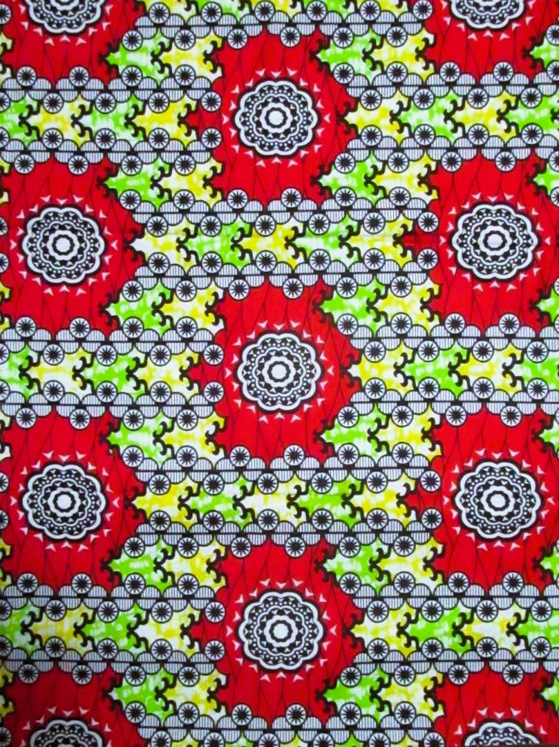 画像1: アフリカンプリント生地 パーニュ