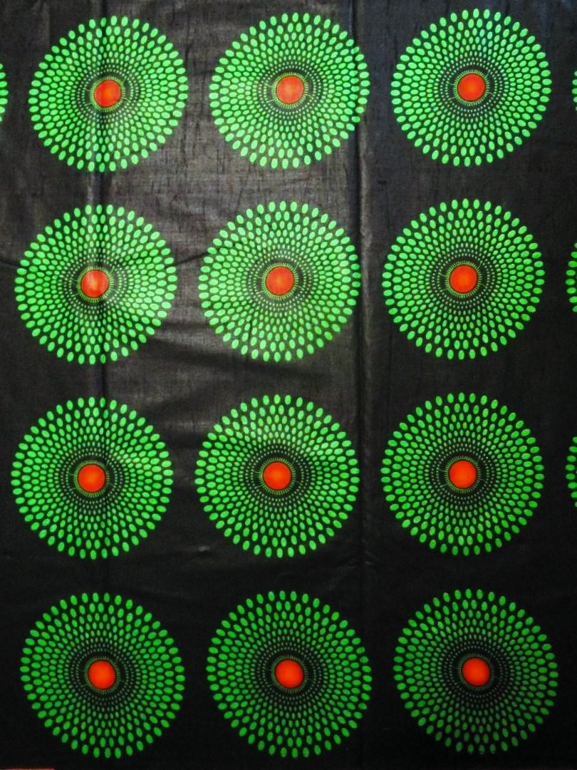 画像1: アフリカンプリント生地 パーニュ