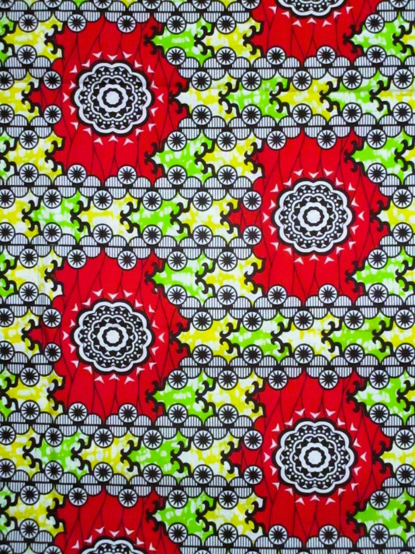 画像: アフリカンプリント生地 パーニュ