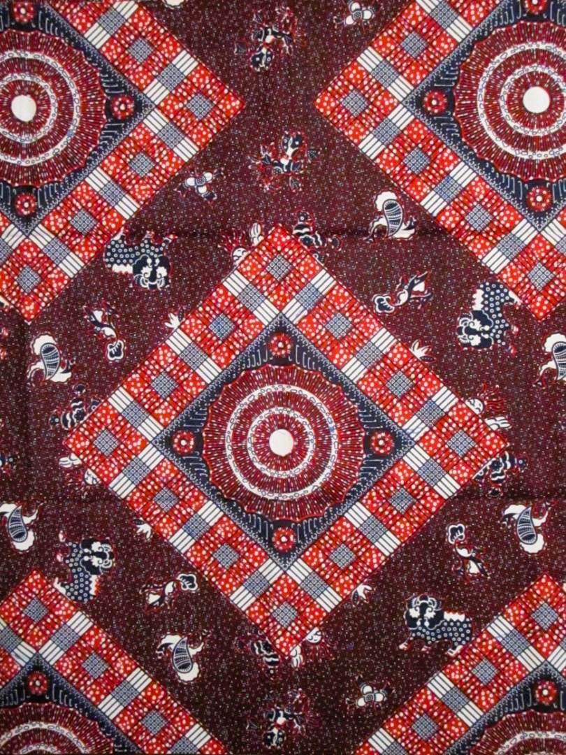 画像1: アフリカンプリント生地 パーニュ