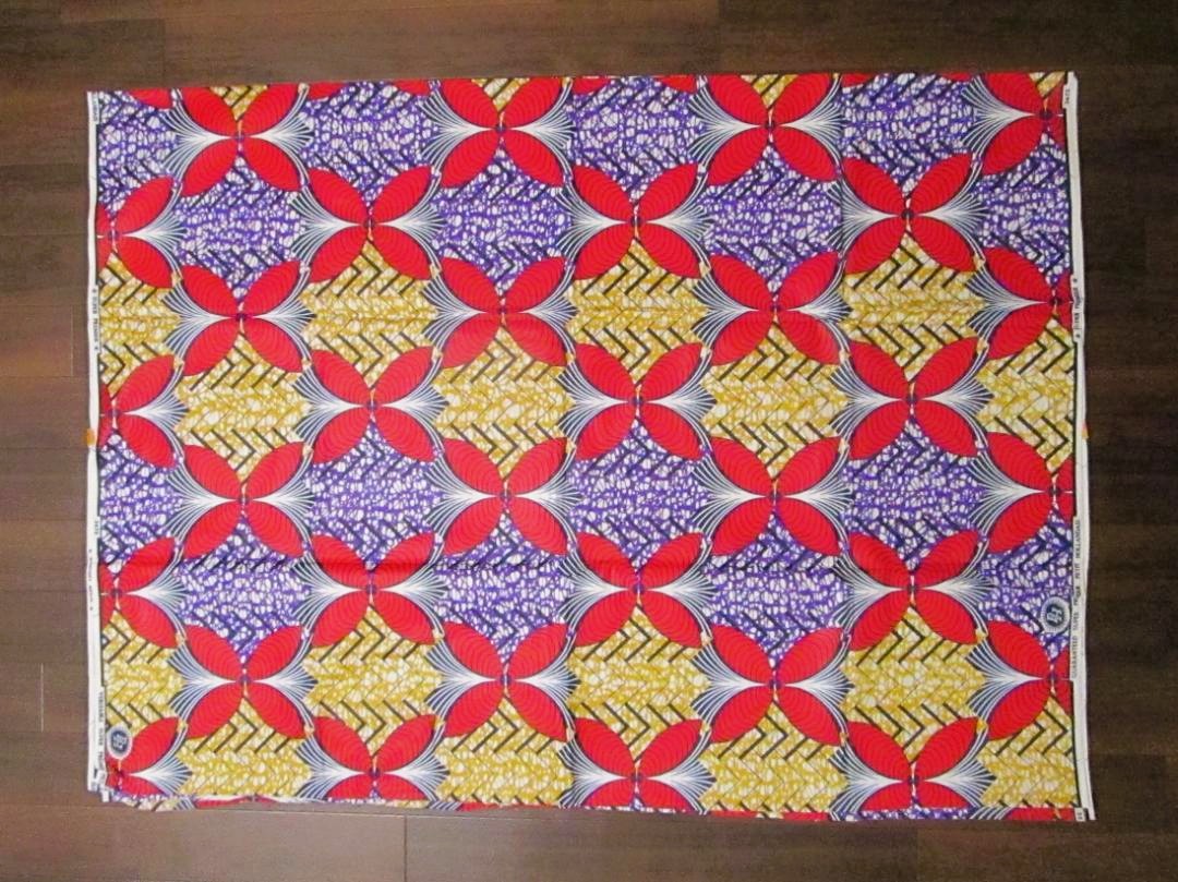 画像: アフリカンプリント生地 パーニュ