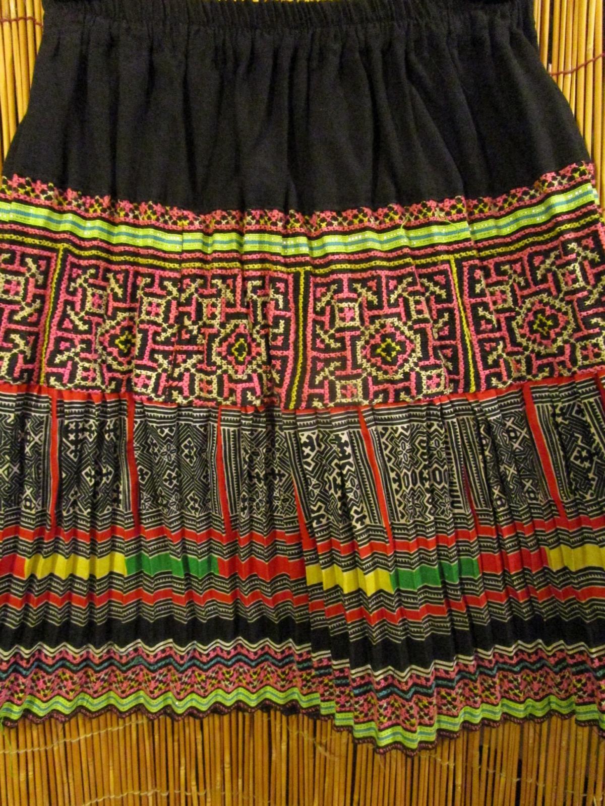 画像2: 古布＊モン族＊刺繍＊ミニスカート