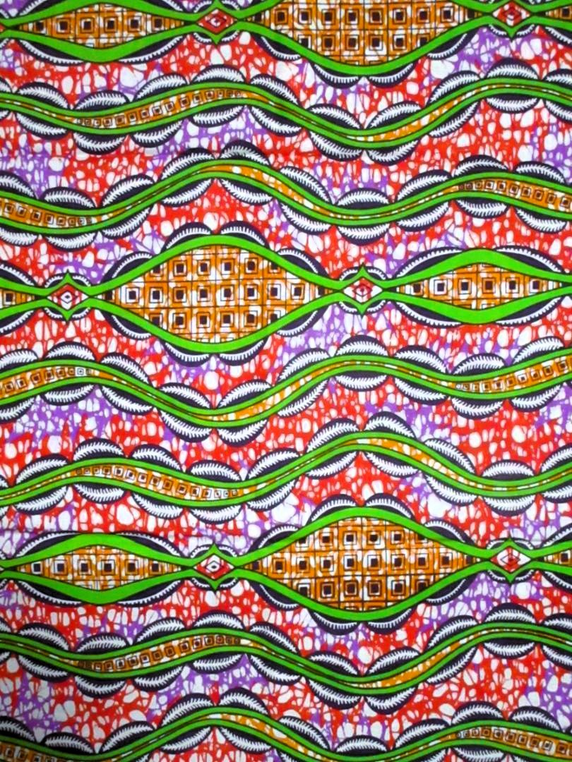画像: アフリカンプリント生地 パーニュ