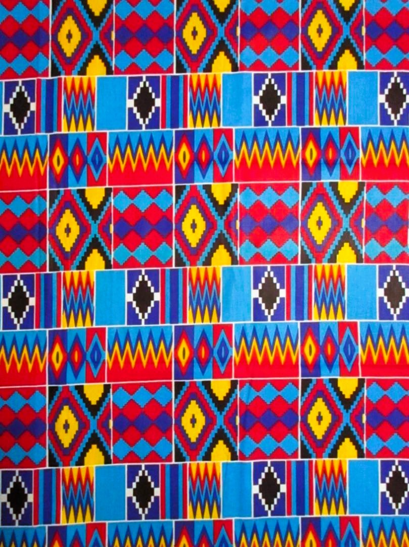 画像1: アフリカンプリント生地 パーニュ