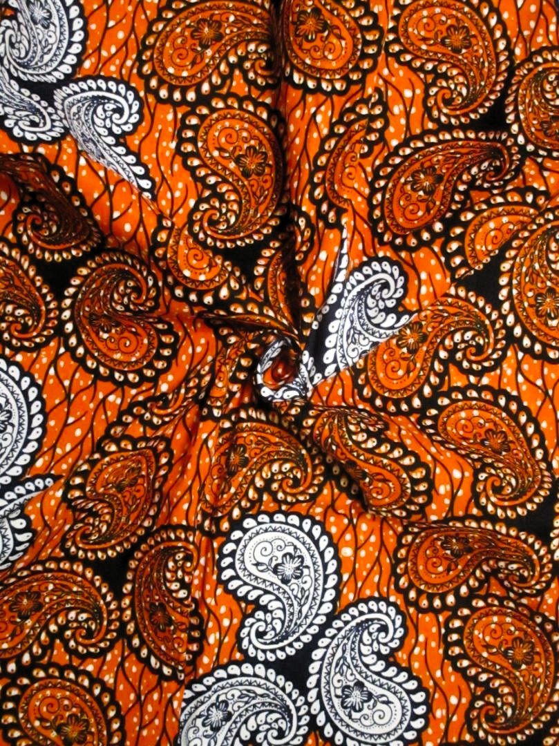 画像: アフリカンプリント生地 パーニュ