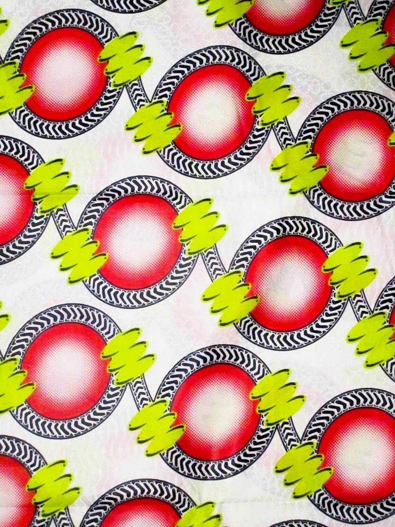 画像: アフリカンプリント生地 パーニュ