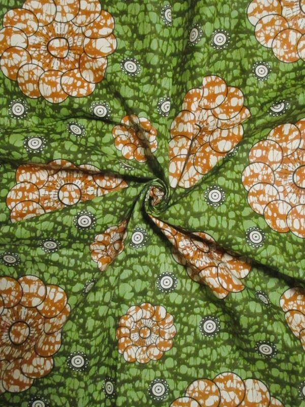 画像: アフリカンプリント生地 パーニュ