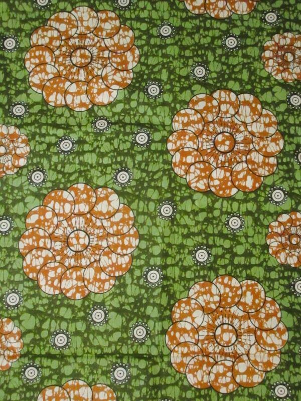 画像: アフリカンプリント生地 パーニュ