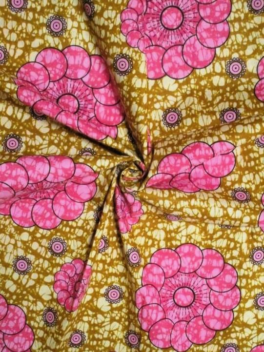 画像: アフリカンプリント生地 パーニュ