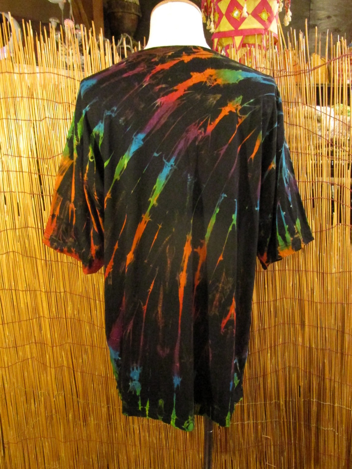 画像3: 黒色ベース＊タイダイ染め＊コットン素材＊半袖＊Ｔシャツ＊２ＸＬ