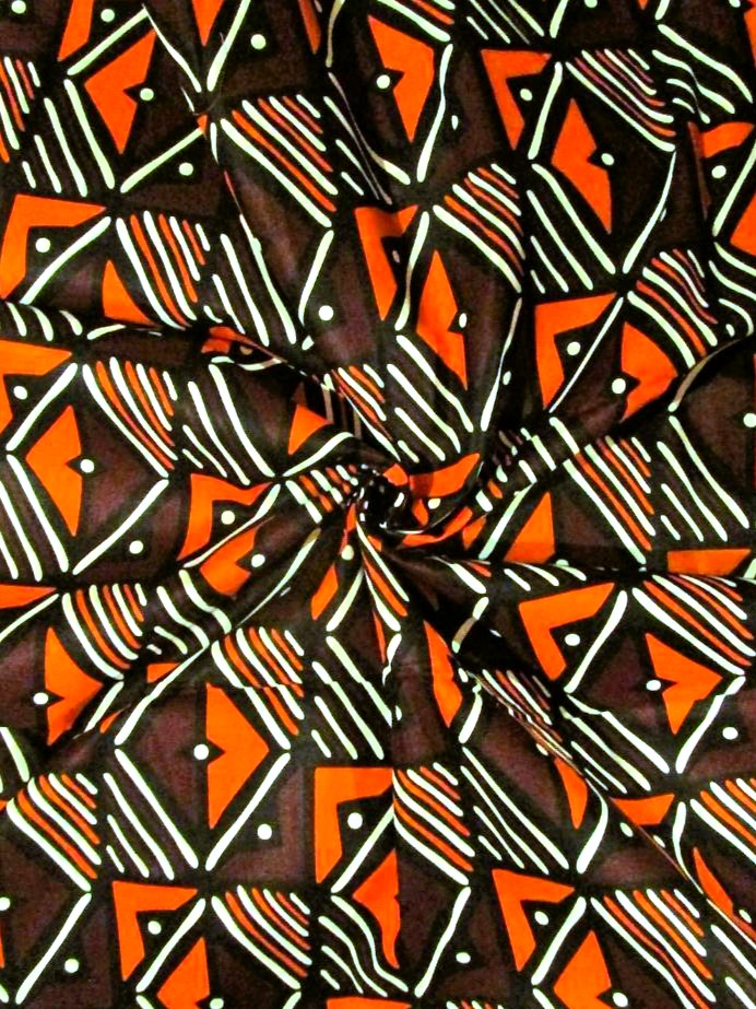 画像: アフリカンプリント生地 パーニュ