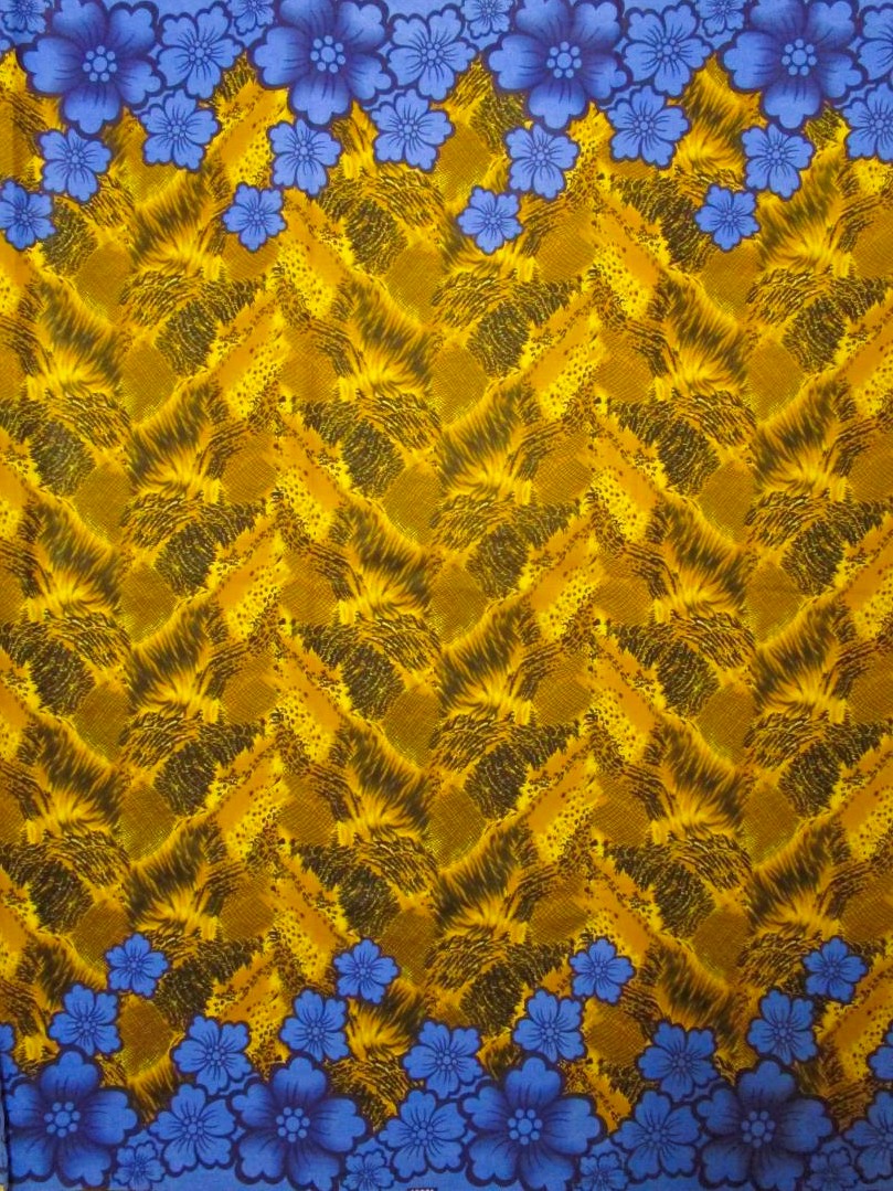 画像1: アフリカンプリント生地 パーニュ