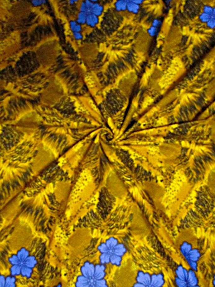 画像: アフリカンプリント生地 パーニュ