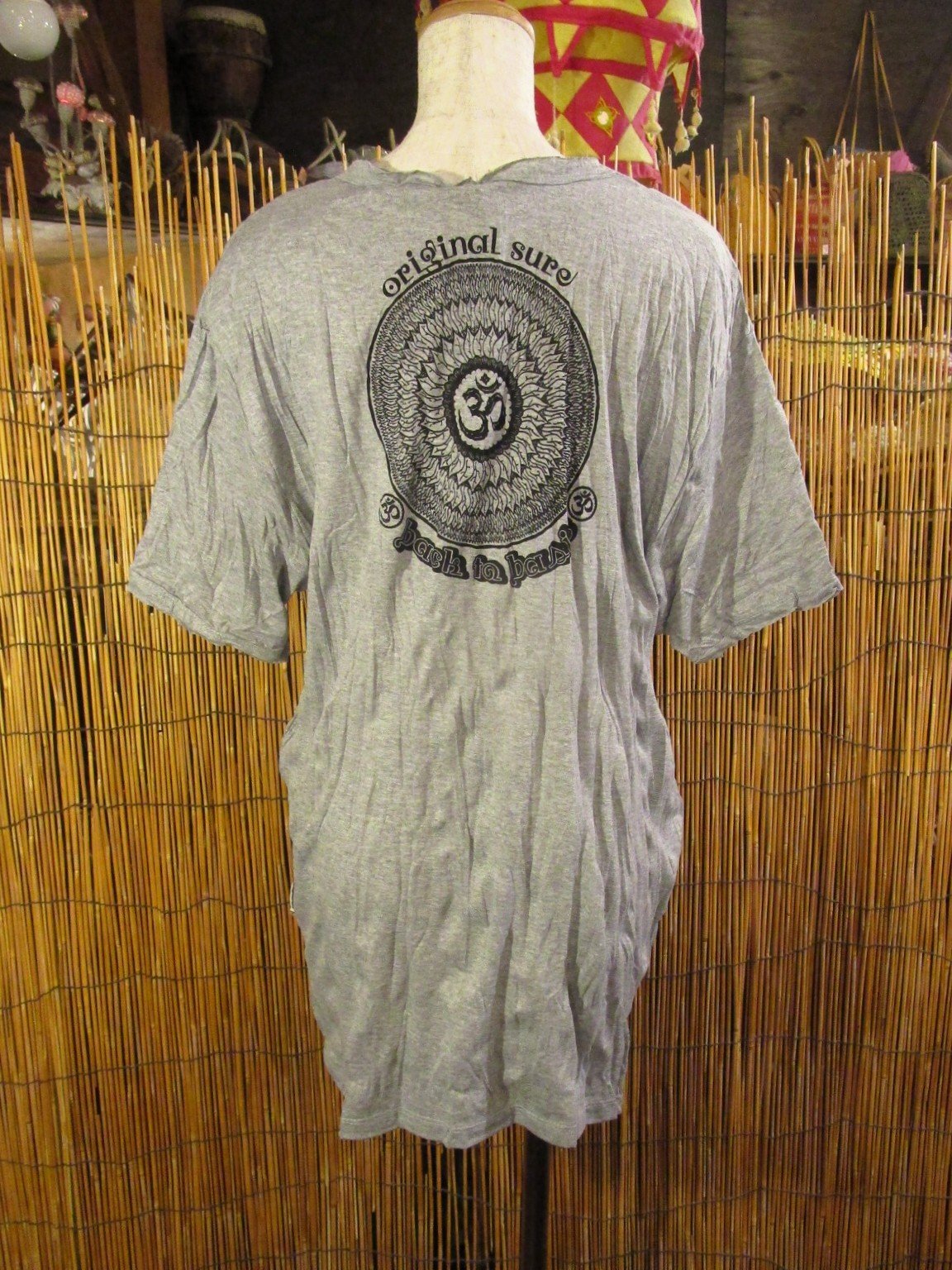 画像3: 曼荼羅風オームプリント＊皺加工＊コットン素材＊半袖＊Ｔシャツ