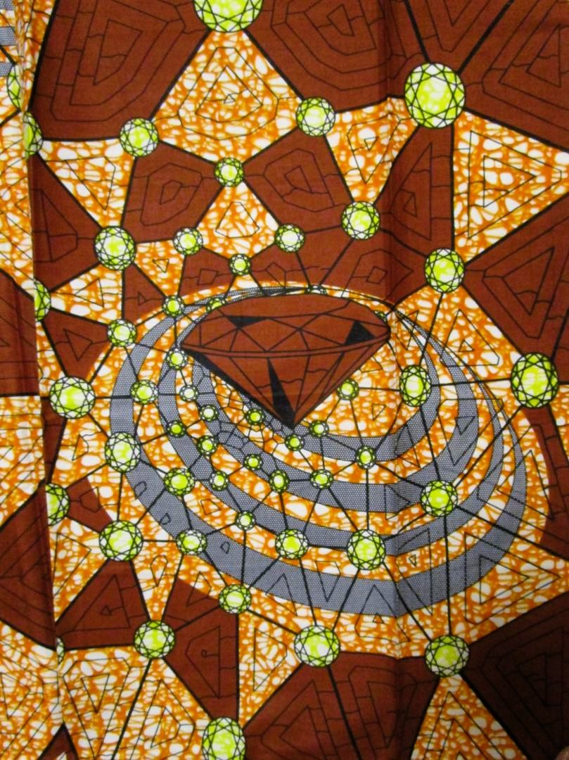 画像: アフリカンプリント生地 パーニュ